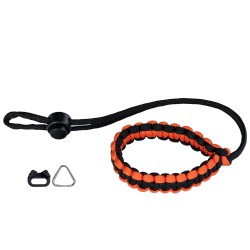 GLOXY ORANGE BLACK WRIST STRAP PARACORD