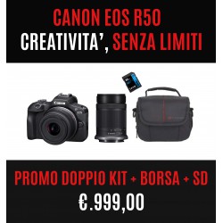 CANON EOS R50 DOPPIO KIT + SD32 + Borsa