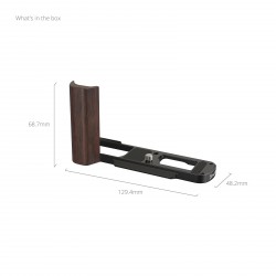 SMALLRIG 5942 WOODDEN L-PLATE GRIP PER LUMIX L10 BLACK.