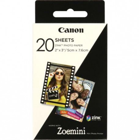 CANON ZOEMINI 2x3" ZINK PAPER 20 SHEETS